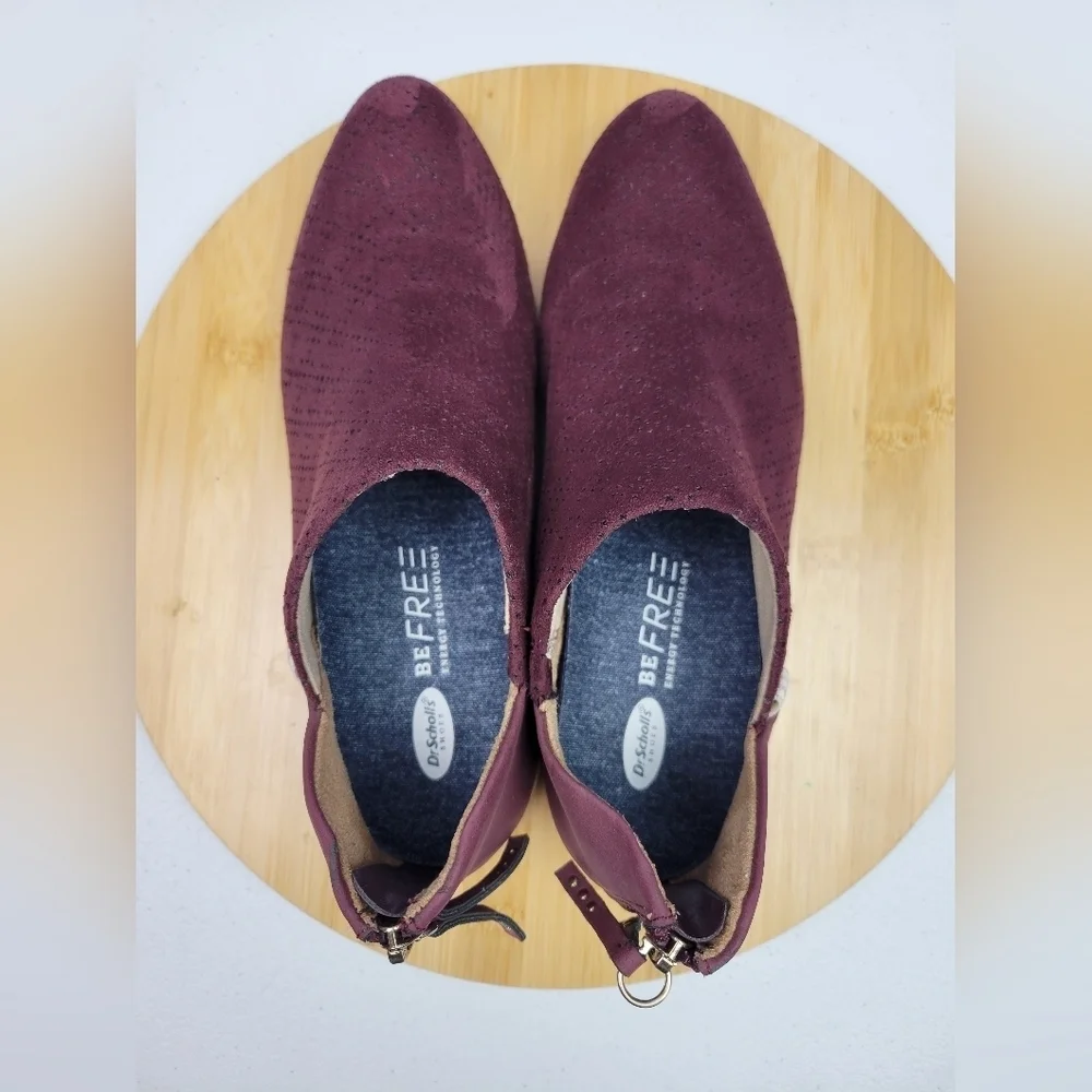 Dr. Scholl's Shoes Women's Insane Loafer Velvet ‎ Maroon Size 7.5 M